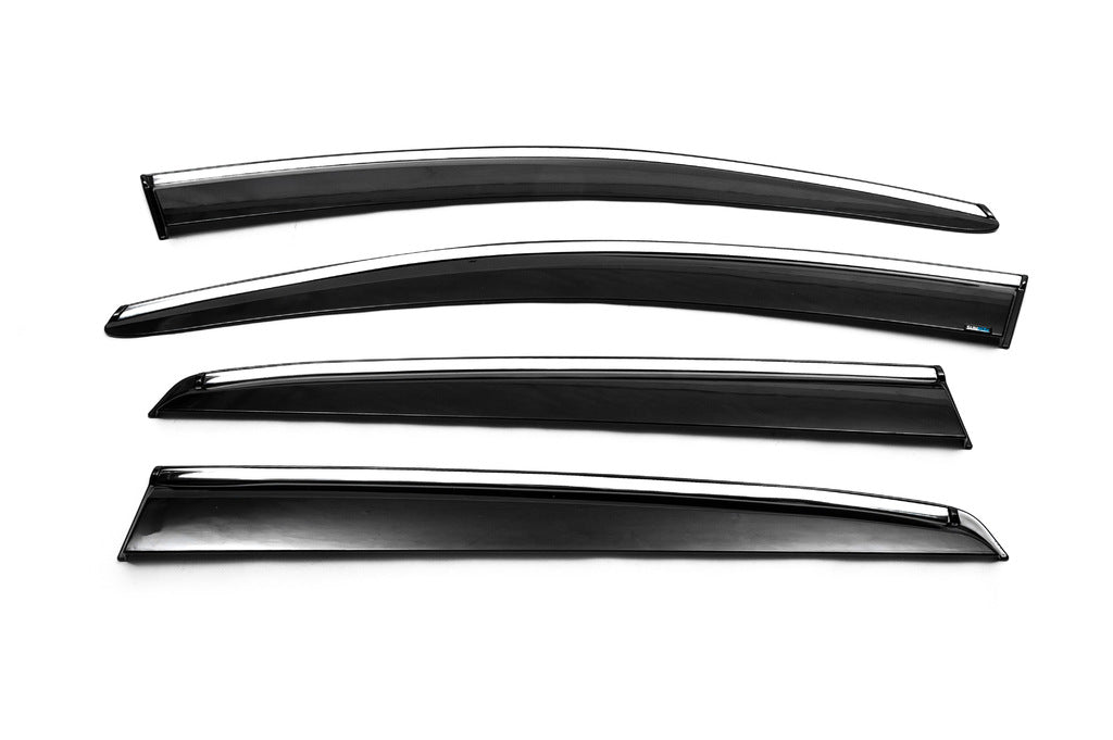 Window Deflectors with Chrome Trim HB (4 pcs, Sunplex Chrome) for Volkswagen Golf 7/E-Golf 2012-2020 - image 5