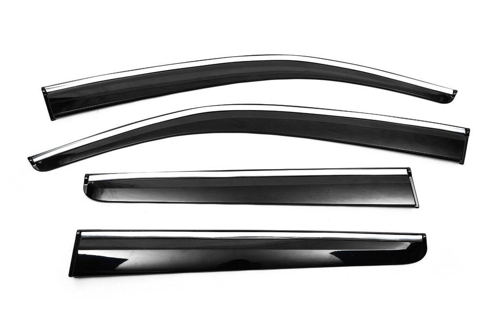 Windshields with chrome (4 pcs, Sunplex Chrome) for Volkswagen Amarok 2010-2022 - Reelken Auto