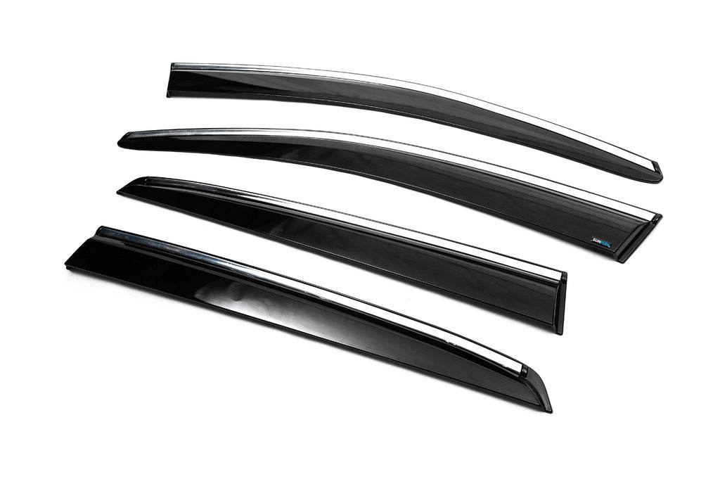 Windshields with chrome (4 pcs, Sunplex Chrome) for Volkswagen Golf 5 - Reelken Auto