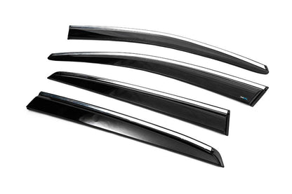 Windshields with chrome (4 pcs, Sunplex Chrome) for Volkswagen Golf 5 - Reelken Auto
