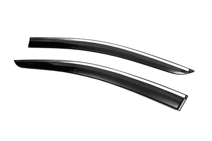 Window Deflectors with Chrome Trim (4 pcs, Sunplex Chrome) for Volkswagen Caddy 2020- - image 4