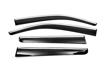 Window Deflectors with Chrome Trim (4 pcs, Sunplex Chrome) for Toyota Hilux 2015- - image 9