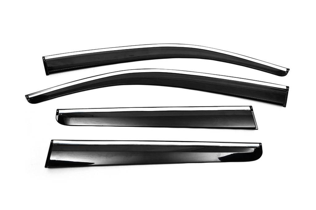 Windshields with chrome (4 pcs, Sunplex Chrome) for Toyota Hilux 2006-2015 - Reelken Auto