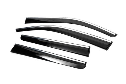Window Deflectors with Chrome Trim (4 pcs, Sunplex Chrome) for Toyota Hilux 2006-2015 - image 6
