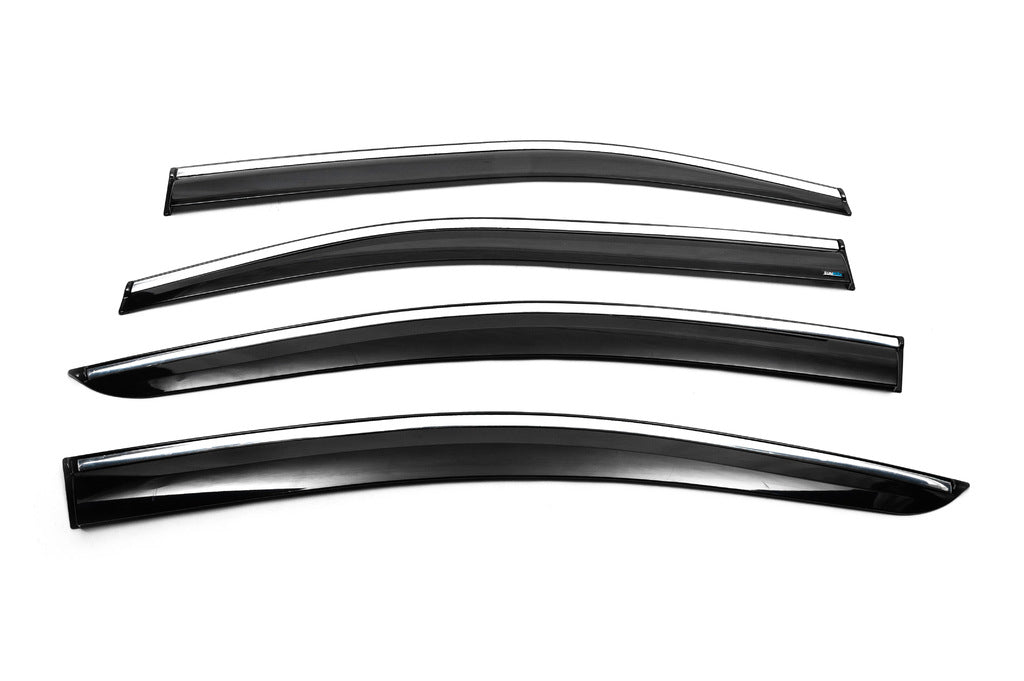 Window Deflectors with Chrome Trim (4 pcs, Sunplex Chrome) for Toyota Corolla 2019- - image 6