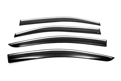 Window Deflectors with Chrome Trim (4 pcs, Sunplex Chrome) for Toyota Corolla 2019- - image 6