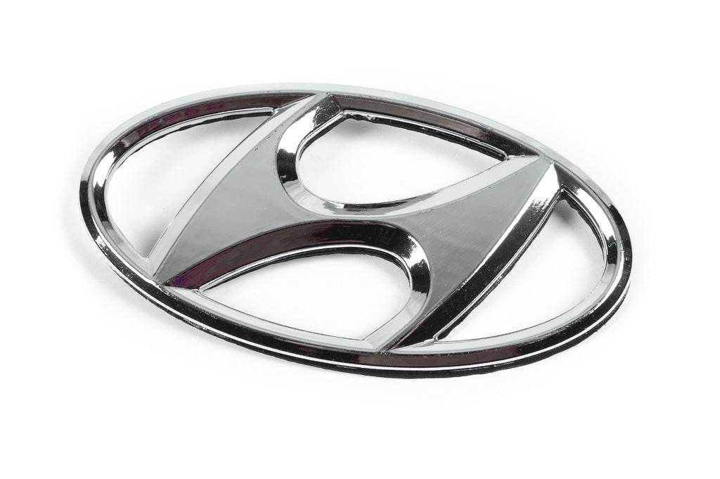 Emblem 86300-1J500 (125 mm by 65 mm) for Hyundai I-20 2008-2012 - Reelken Auto