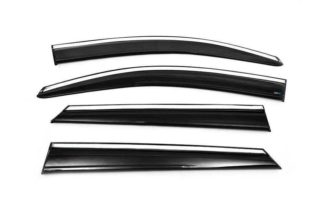 Windshields with chrome (4 pcs, Sunplex Chrome) for Hyundai Tucson TL 2016-2021 - Reelken Auto