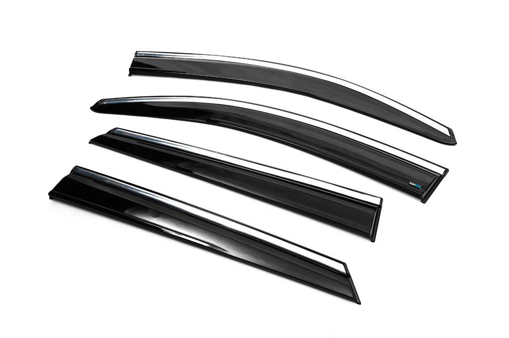 Windshields with chrome (4 pcs, Sunplex Chrome) for Hyundai Tucson TL 2016-2021 - Reelken Auto