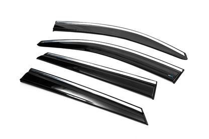 Window Deflectors with Chrome Trim (4 pcs, Sunplex Chrome) for Hyundai Tucson TL 2016-2021 - image 6