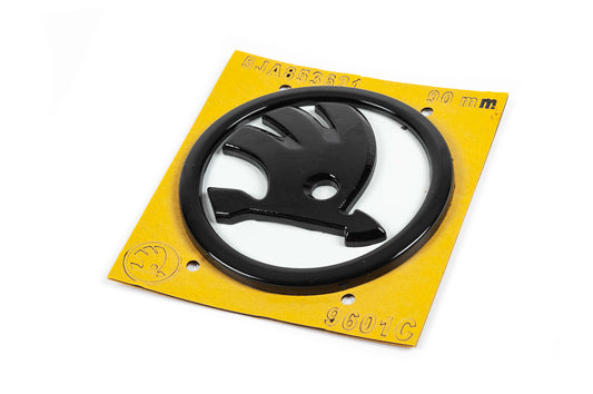 White emblem 5JA853621 (89 mm) for Skoda - image 2