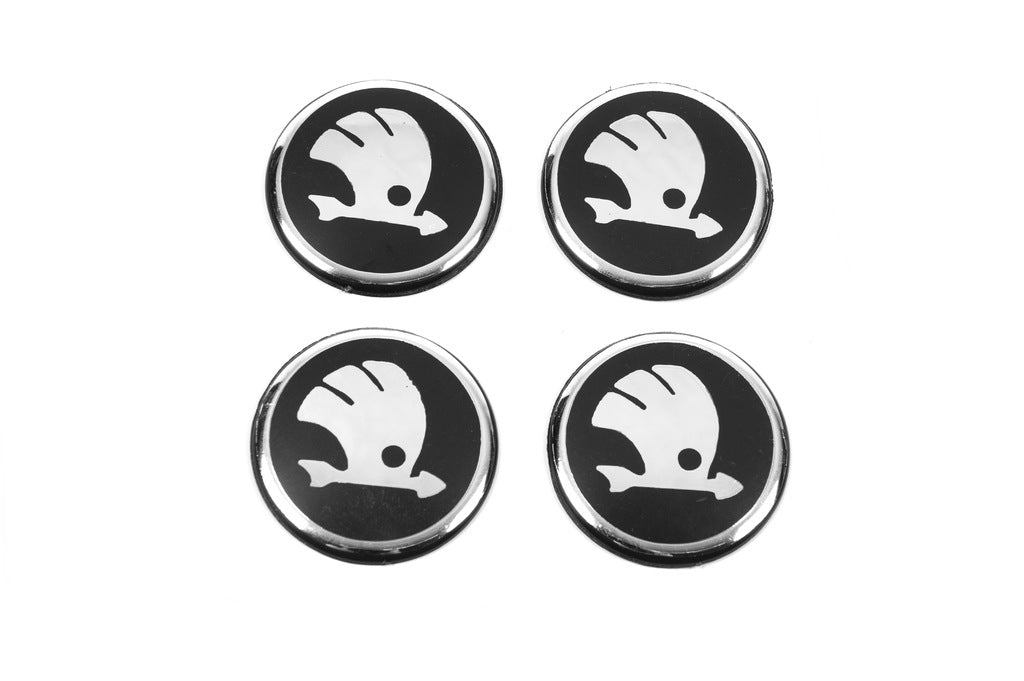 Stickers for wheel center caps 54mm (4pcs) for Skoda - image 2