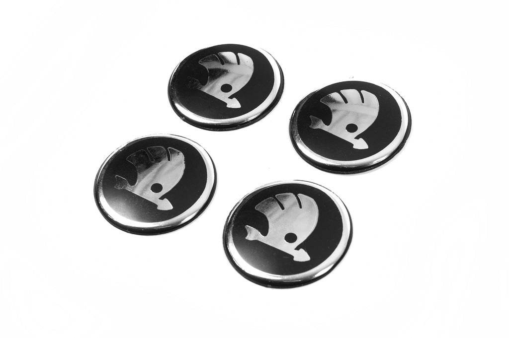 Cap stickers 54mm (4 pcs) for Skoda - Reelken Auto