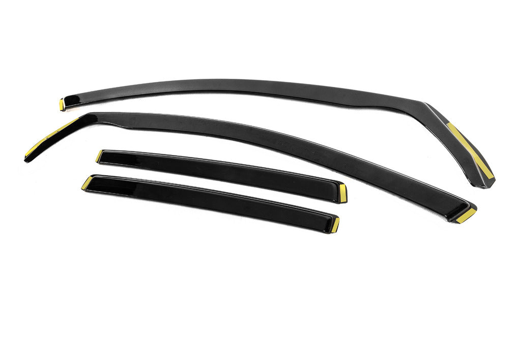 In-Channel Wind Deflectors Niken Luxury (HB, 4 pcs) for Volkswagen Golf 6 2008-2014 - image 2