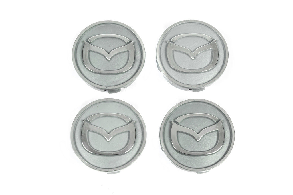 Grey wheel center caps maz5955tur-sir (59mm to 55mm, 4 pcs) for Mazda - image 1