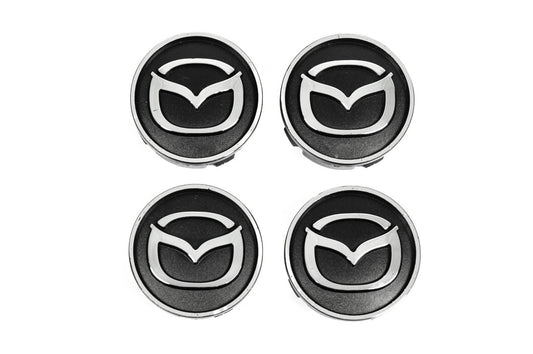 Black wheel center caps maz5955tur-bl (59mm to 55mm, 4 pcs) for Mazda - image 1