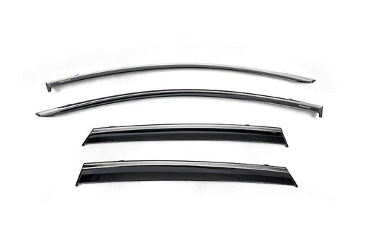 Windbreakers with chrome (4 pcs, Niken) for Renault Clio V 2019↗︎ - Reelken Auto