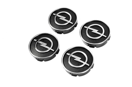 Black wheel center caps o9555tur-bl (59mm to 55mm, set of 4) for Opel - image 1