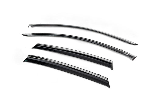 Window deflectors with chrome trim (4 pcs, Niken) for Renault Clio V 2019- - image 2