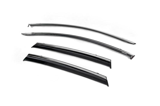 Windbreakers with chrome (4 pcs, Niken) for Renault Clio V 2019↗︎ - Reelken Auto