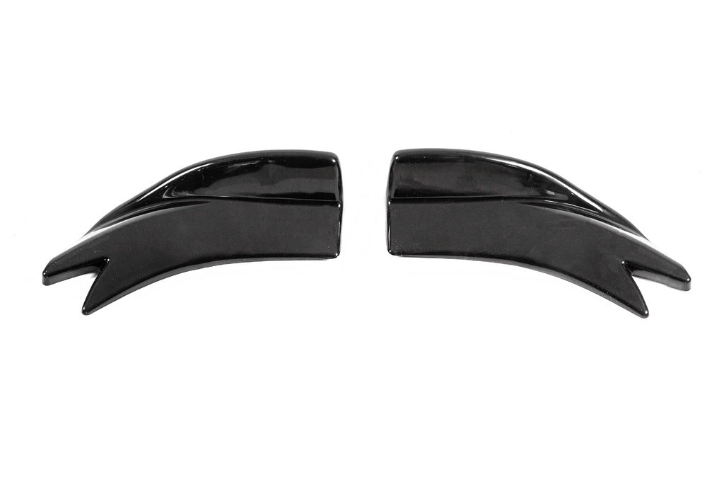 Universal Flap Rear Bumper Extensions Type-F (2 pcs, Gloss Black, ABS Plastic) - image 3