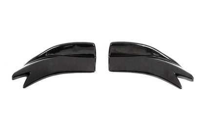 Universal Flap Rear Bumper Extensions Type-F (2 pcs, Gloss Black, ABS Plastic) - image 3