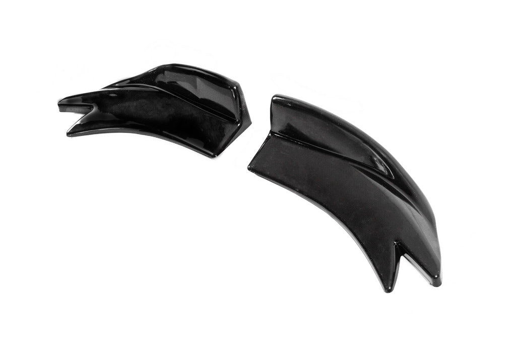 Universal Flap Rear Bumper Extensions Type-F (2 pcs, Gloss Black, ABS Plastic) - image 4