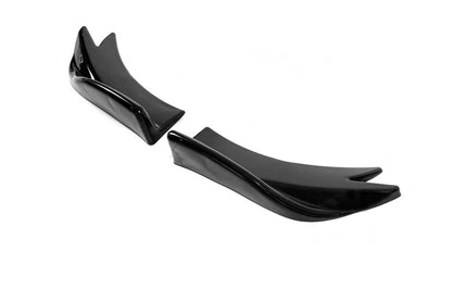 Universal Flap Rear Bumper Extensions Type-F (2 pcs, Gloss Black, ABS Plastic) - image 5