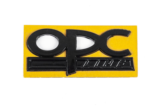 Emblem OPC Line 32mm on 85mm (Black) for Opel - image 1