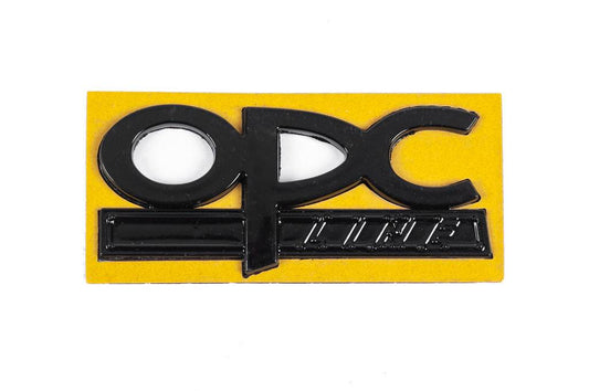 Emblem OPC Line 32mm by 85mm (Black) for Opel - Reelken Auto