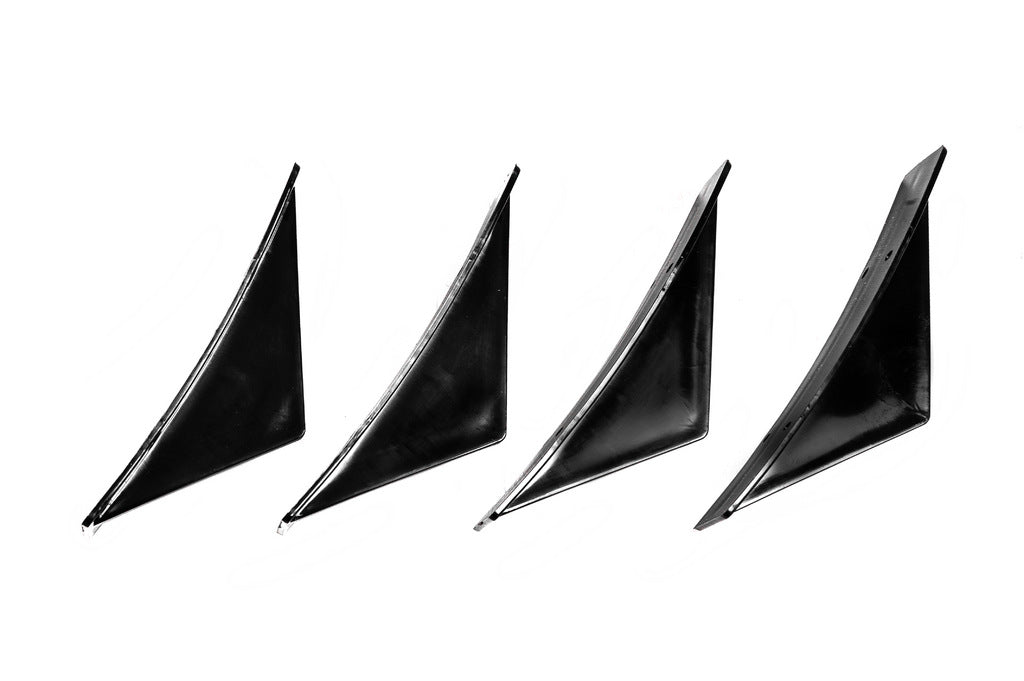 Universal rear diffuser type-G (4pcs, gloss black, ABS plastic) - image 3