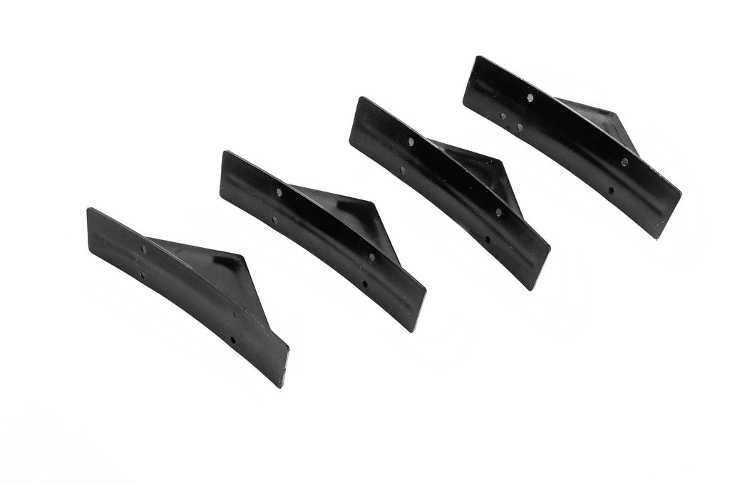 Universal rear diffuser type-G (4pcs, gloss black, ABS plastic) - image 4
