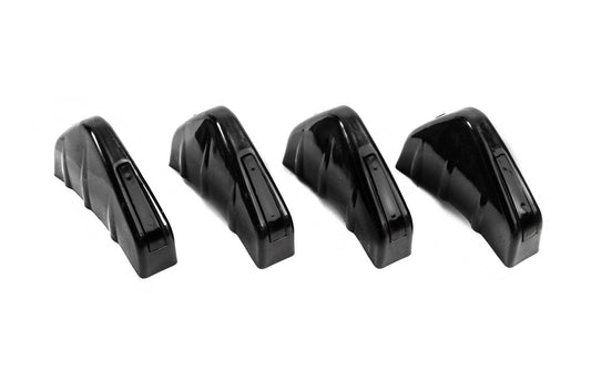 Universal rear diffuser type-D (4pcs, gloss black, ABS plastic) - image 1