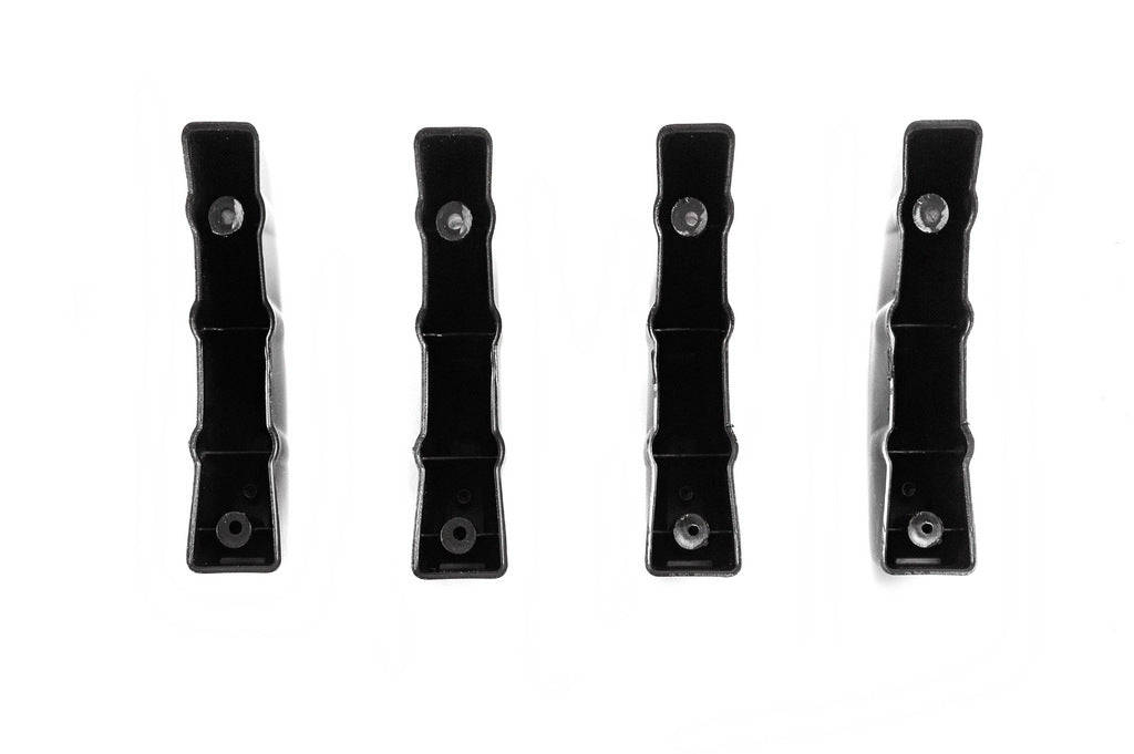 Universal rear diffuser type-D (4pcs, gloss black, ABS plastic) - image 6