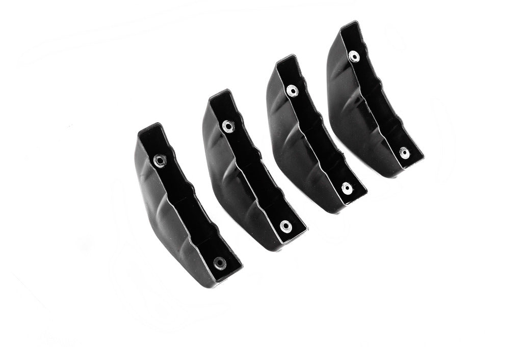 Universal rear diffuser type-D (4pcs, gloss black, ABS plastic) - image 7