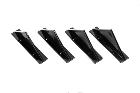 Universal rear diffuser type-F (4pcs, gloss black, ABS plastic) - image 1
