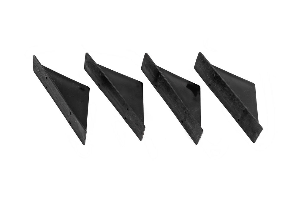 Universal Rear Diffuser Type-F (4pcs, Gloss Black, ABS Plastic) - image 4