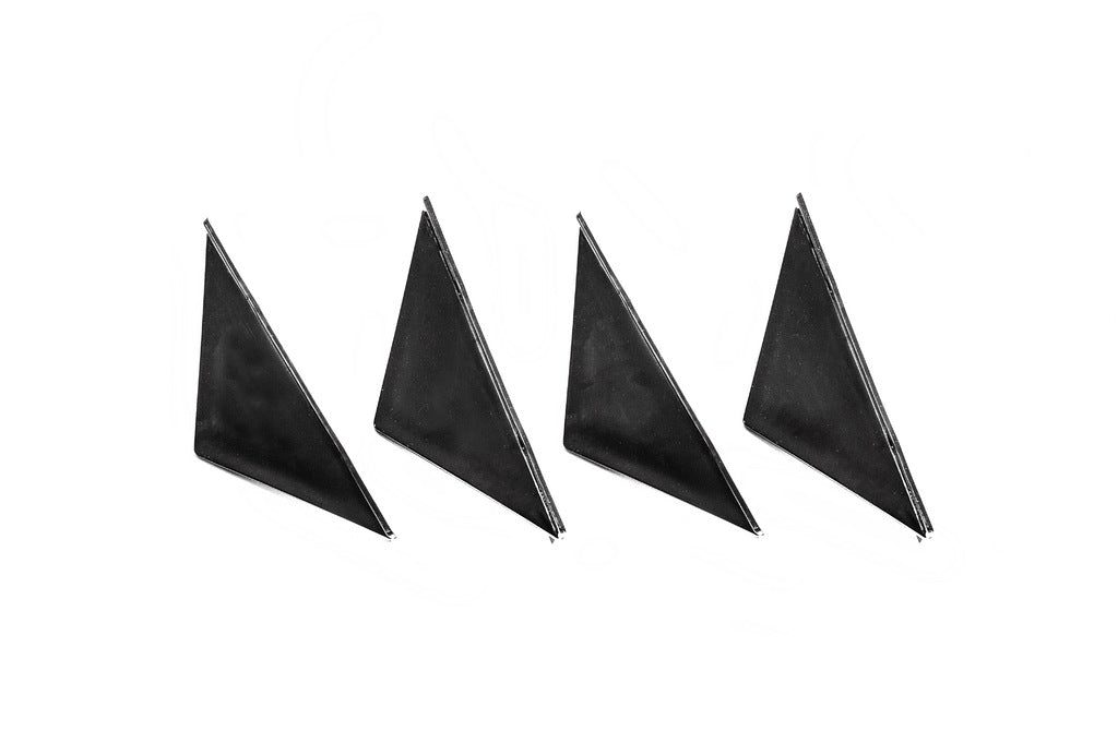Universal rear diffuser type-F (4pcs, gloss black, ABS plastic) - image 5