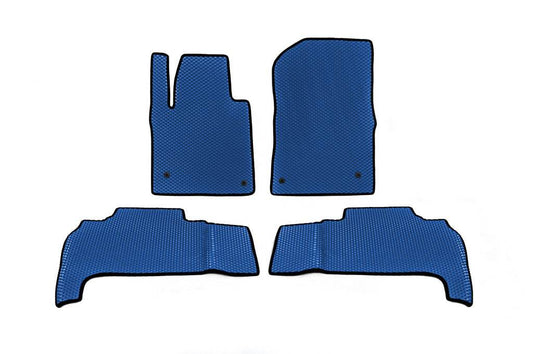 Polyurethane mats (2007-2012, EVA, Blue) for Toyota Land Cruiser 200 - Reelken Auto