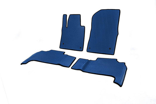 Polyurethane mats (2007-2012, EVA, Blue) for Toyota Land Cruiser 200 - Reelken Auto