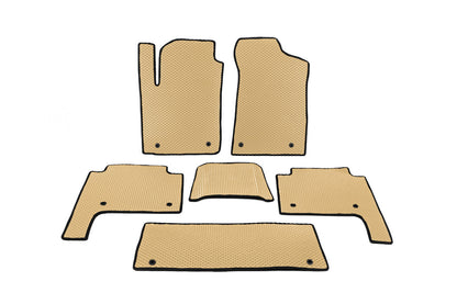 EVA Floor Mats 3 Rows Beige for Nissan Patrol Y62 2010-2024 - image 1