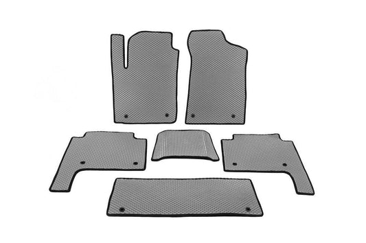 Interior mats 3 rows (EVA, Gray) for Nissan Patrol Y62 2010-2024 - Reelken Auto