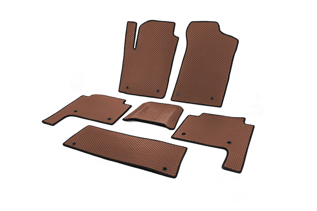 EVA Floor Mats 3 Rows (Brown) for Nissan Patrol Y62 2010-2024 - image 2