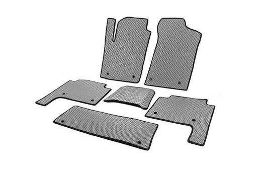 Interior mats 3 rows (EVA, Gray) for Nissan Patrol Y62 2010-2024 - Reelken Auto