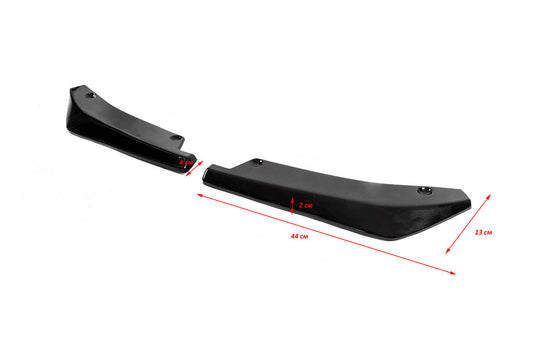 Universal Flap rear bumper covers type-A (2 pcs, gloss black, ABS plastic) - image 2