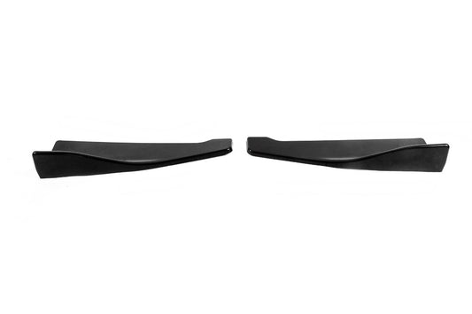 Universal Flap Rear Bumper Extensions Type-B (2 pcs, Gloss Black, ABS Plastic) - image 1