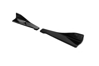 Universal Flap Rear Bumper Extensions Type-B (2 pcs, Gloss Black, ABS Plastic) - image 5