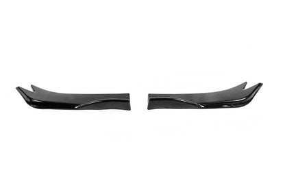 Universal Flap Rear Bumper Extensions Type-E (2 pcs, Gloss Black, ABS Plastic) - image 3