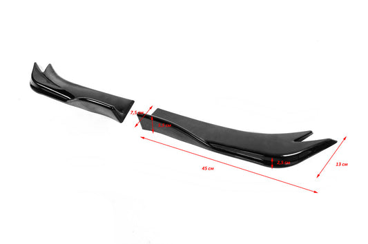 Universal Flap rear bumper trims type-E (2 pcs, gloss black, ABS plastic) - image 2