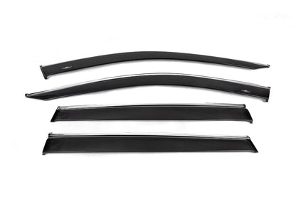 Window deflectors with chrome trim (4 pcs, HIC) for Toyota Rav 4 2019- - image 3